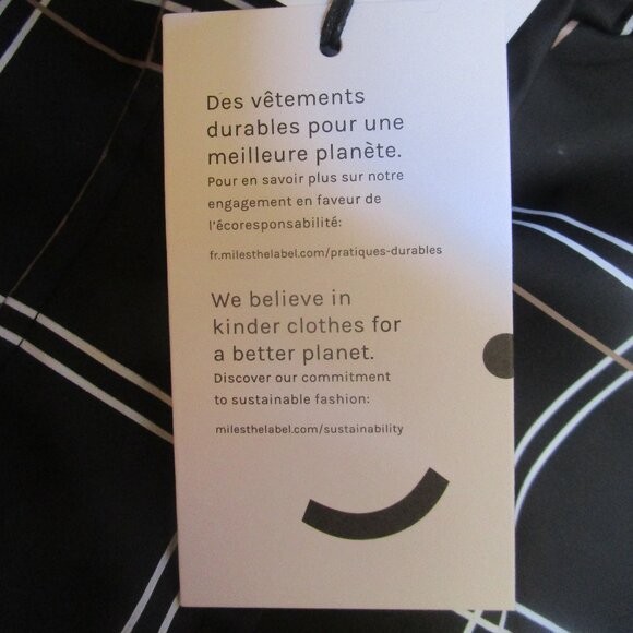 Miles the Label Grid Print on Black Hooded Raincoat 5Y NEW! - Picture 7 of 12